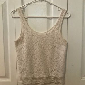 White Lace Hollister Tank